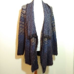 Nic & Zoe sweater XL soft furry flowy cardigan